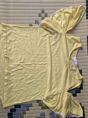 Refresh Yellow Flutter Sleeve Women's Top